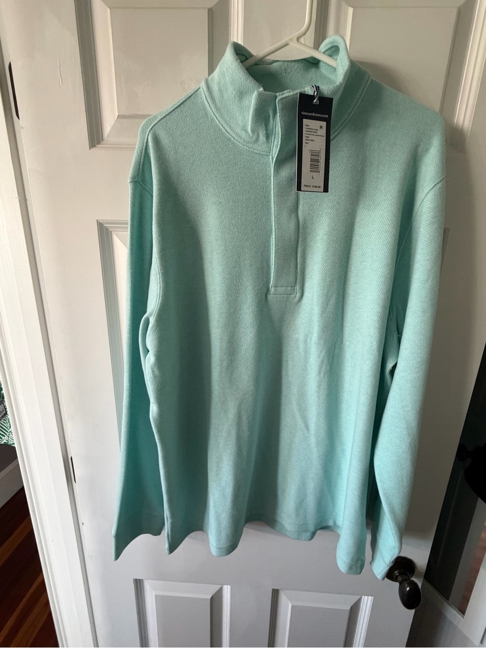 Men's Aqua Quarter-Zip Sweater - Vineyard Vines